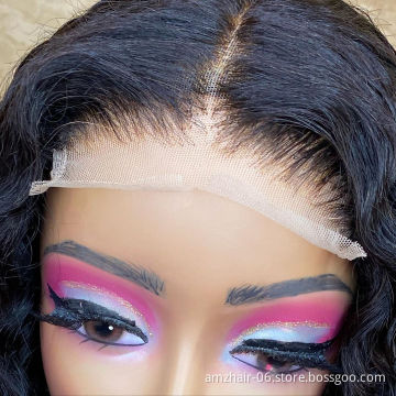 Full HD Lace Frontal closure wig For Black Women Brazilian Virgin Cutical Aligned Human Hair Wholesale 4x4 lace Front Wig Cheap